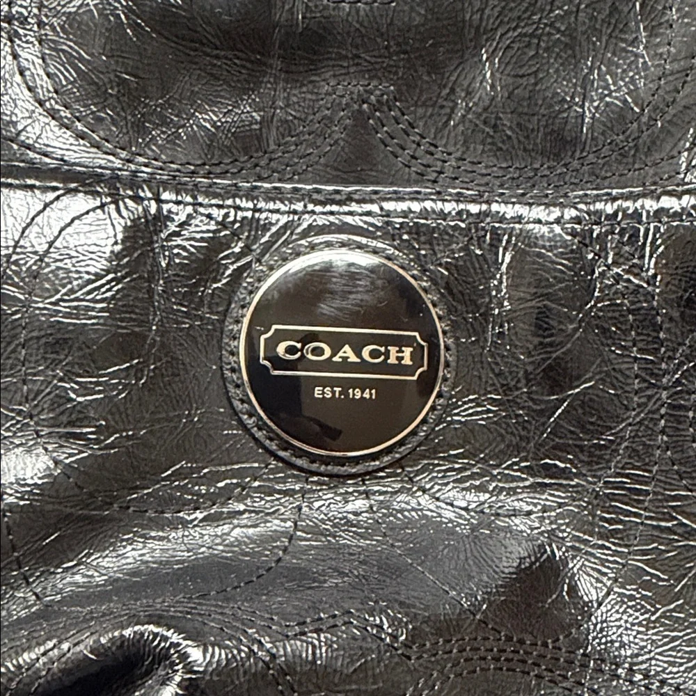 Coach Black Diaper Bag